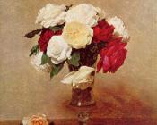 Roses in a Stemmed Glass - 亨利·方丹·拉图尔
